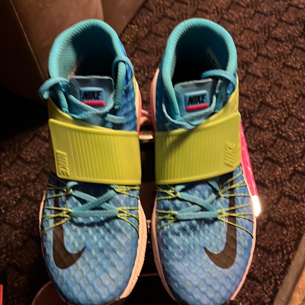 Nike Kids Blue and Green Athletic Shoes